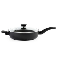 Сковородка с антипригарным покрытием с крышкой, 28 см, iCook